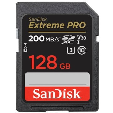 SanDisk 128GB Extreme PRO UHS-I SDXC 200MB/s V30 Hafıza Kartı SDSDXXD-128G-GN4IN