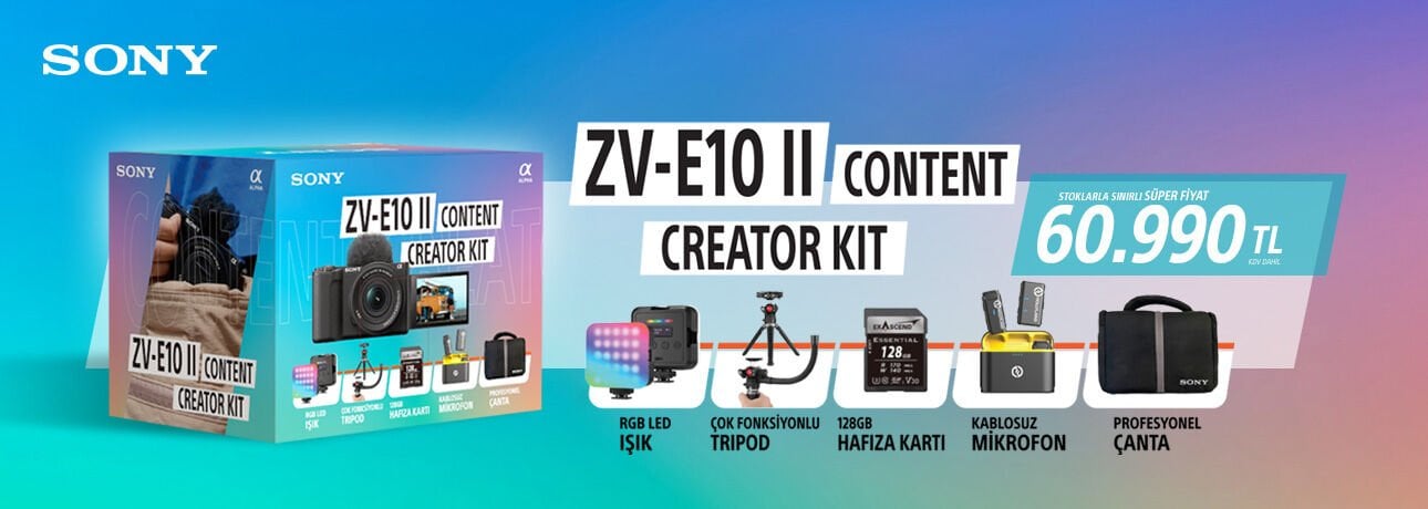 Sony ZV‑E10 II Content Creator Kit Fiyatı