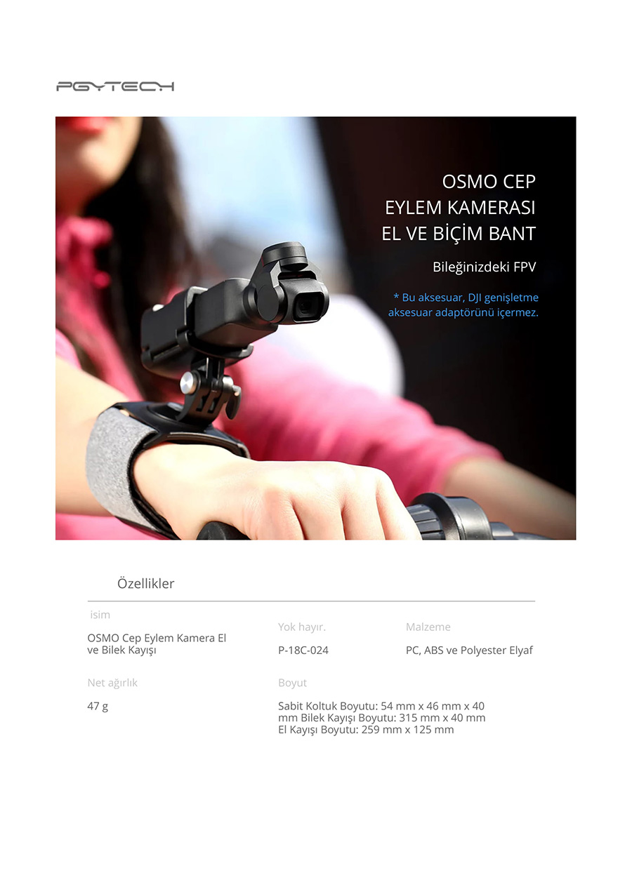 Pgytech Osmo Pocket & Action Camera Hand and Wrist Strap