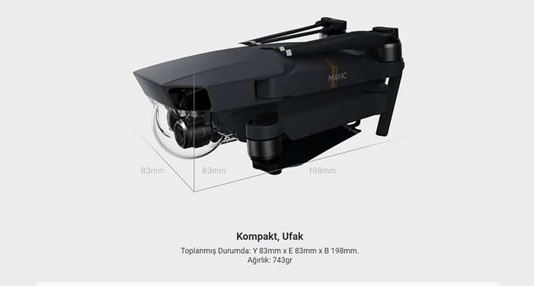 DJI Mavic Pro 4K Katlanabilir Drone