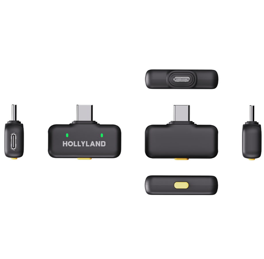Hollyland LARK A2 Duo Space Gray USB-C kablosuz mikrofon ve şarj kutusu