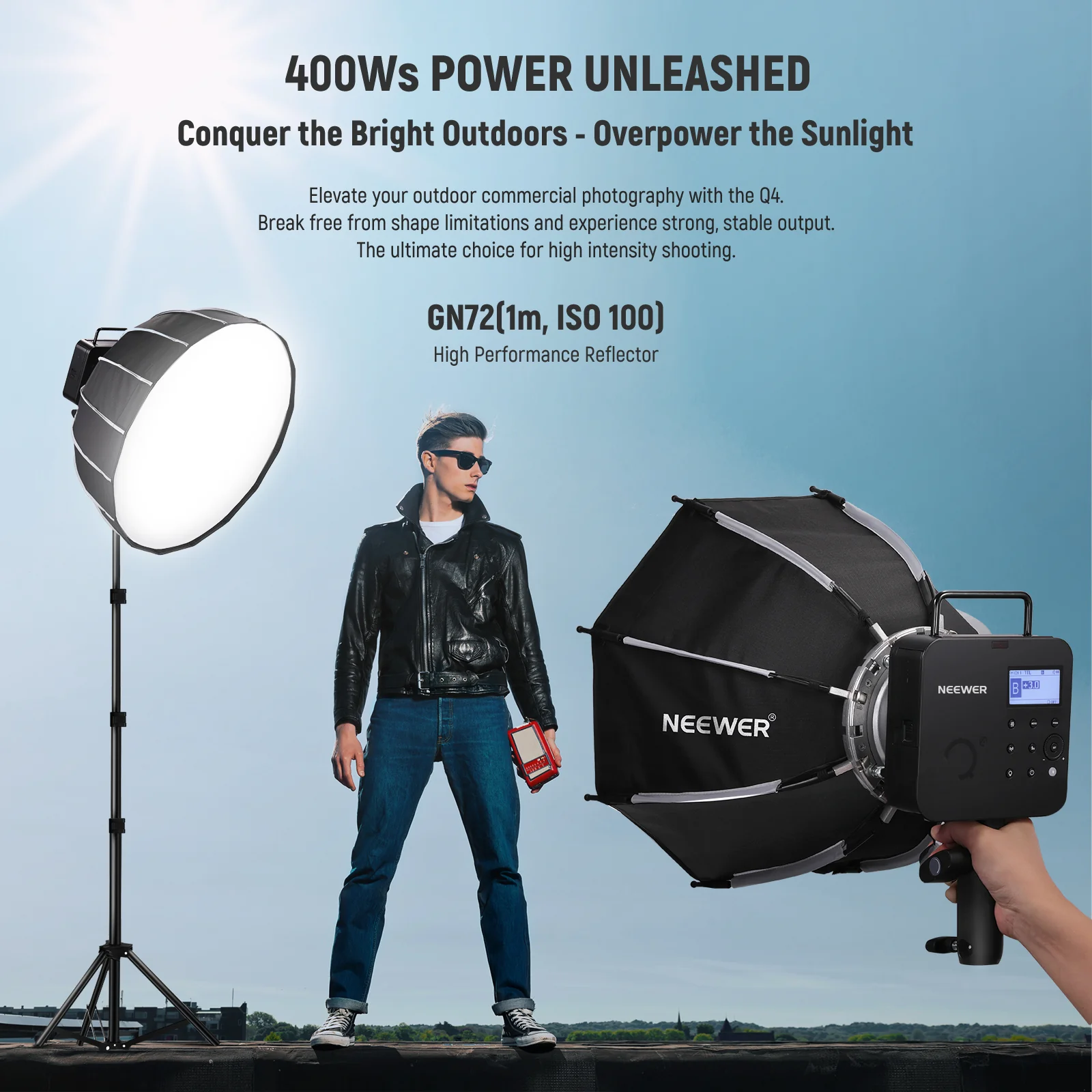 Neewer Q4 400 Ws akülü stüdyo flaşı ikinci ürün görseli