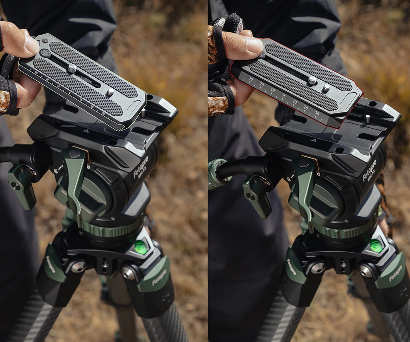 Fotopro Origin O-9 MH-12 profesyonel karbon fiber video tripod seti