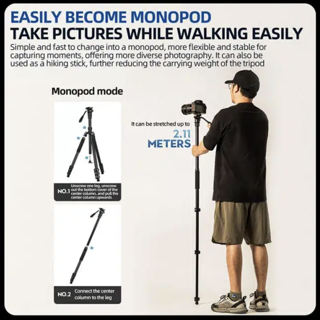 Fotopro A4i alüminyum monopod özellikli tripod