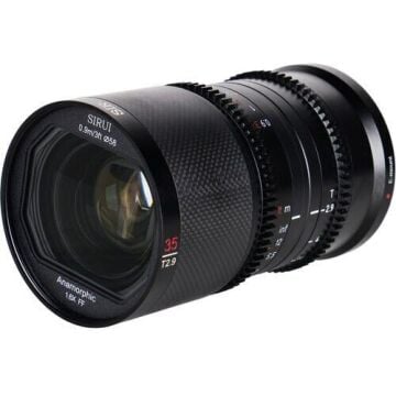 Sirui Saturn 35mm T2.9 1.6x Full-Frame Karbon Fiber Anamorfik Lens (E Mount, Mavi Flare)