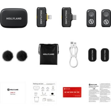 Hollyland LARK A1 Combo 2 Kişilik Kablosuz Mikrofon Sistemi (Telefon Versiyonu)