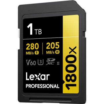 Lexar 1TB Professional 1800x UHS-II SDXC V60 Gold Series Hafıza Kartı