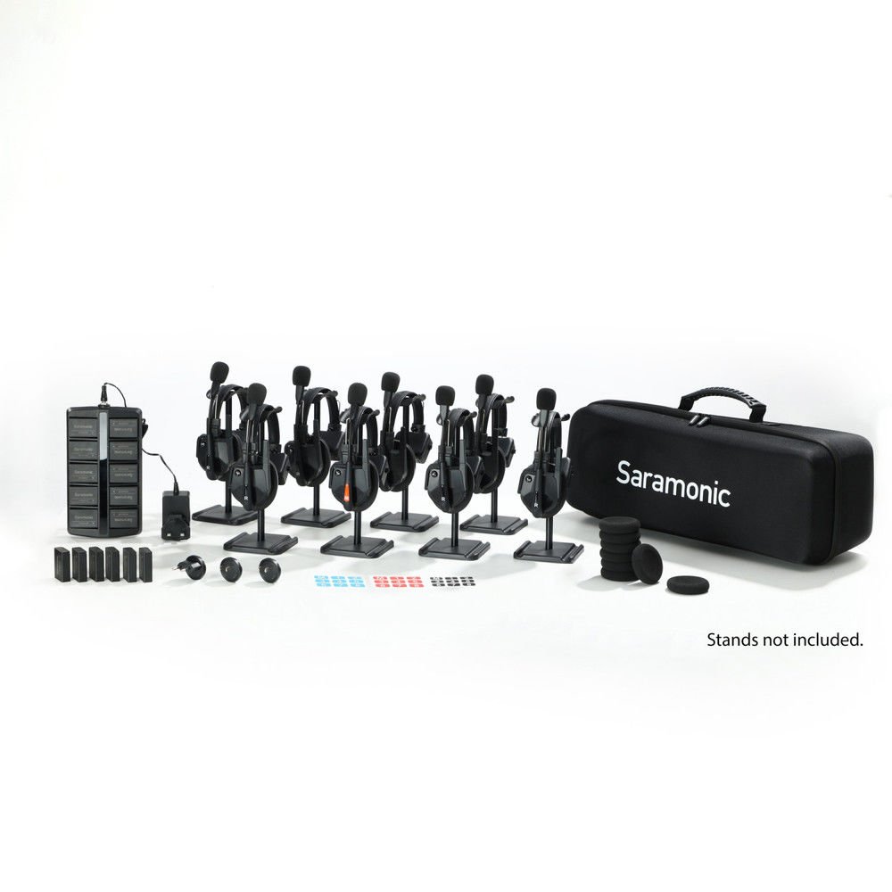 Saramonic  WİTALK9-WT8S  Gelişmiş 8 Kişilik Tam Dubleks 1.9GHz Kablosuz Tek Kulaklı Kulaklıklı İnterkom Sistemi