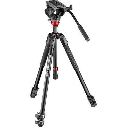 Manfrotto MVK500190XV Video kit ( 500 Fluid Video Head Flat Base with 190X Video Alu Tripod )