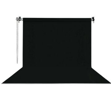 STÜDYO TEKNİK 270X580CM SİYAH FON PERDE SETİ VE ASKISI