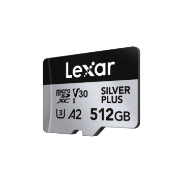 Lexar 512GB UHS-I microSDXC V30 4K Silver Plus Professional Hafıza Kartı