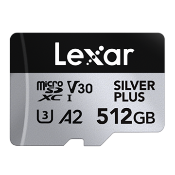 Lexar 512GB UHS-I microSDXC V30 4K Silver Plus Professional Hafıza Kartı