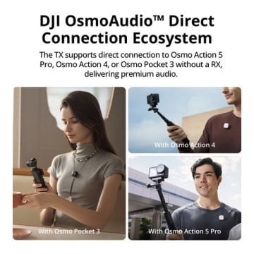 DJI Mic Mini Tek Kişilik Kompakt Kablosuz Mikrofon Sistemi (1 TX + 1 RX)