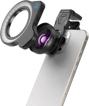 Apexel HB100UFL Ultra Macro Lens With Fill Lıght
