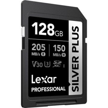 Lexar 128GB Professional SILVER PLUS UHS-I SDXC Hafıza Kartı