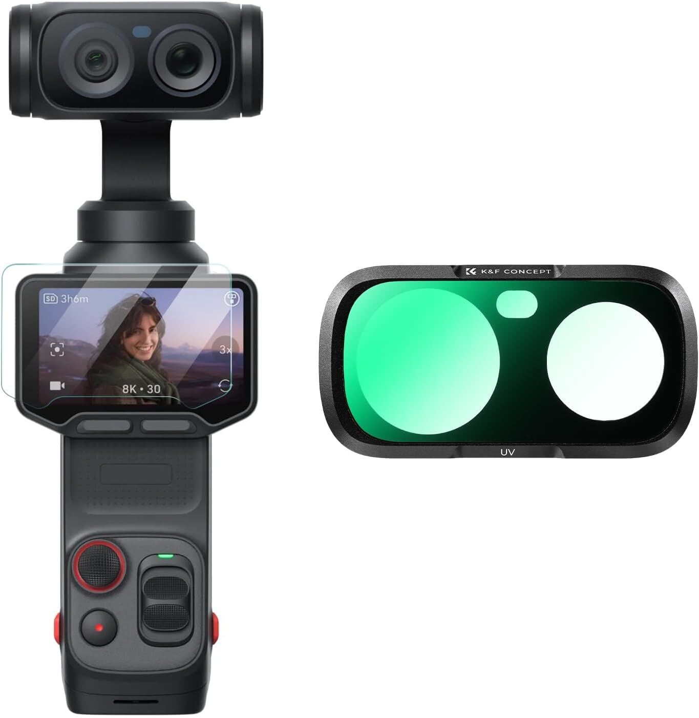 K&F Concept Insta360 Luna Ultra İçin UV Filtre (Çift Lensli )