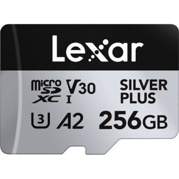 Lexar 256GB UHS-I microSDXC V30 4K Silver Plus Professional Hafıza Kartı
