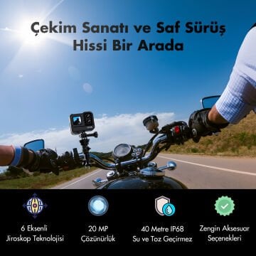 SJCAM SJ20 Dual Lens Star Night Vision 20MP 4K Aksiyon Kamerası Siyah
