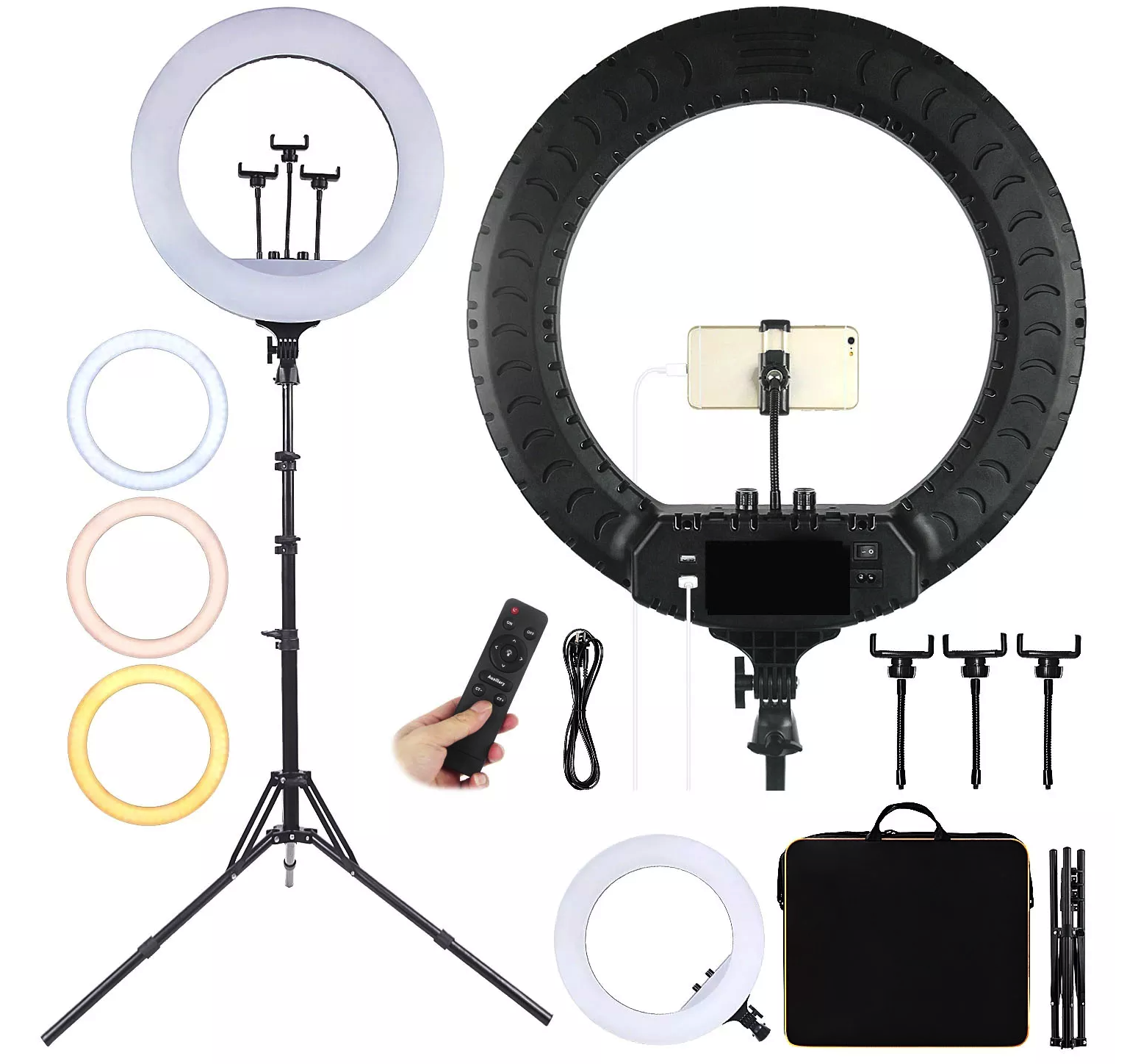 OEM 21 inch Led Kumandalı Soft Ring Light  (Ayak ve Çanta Dahil)