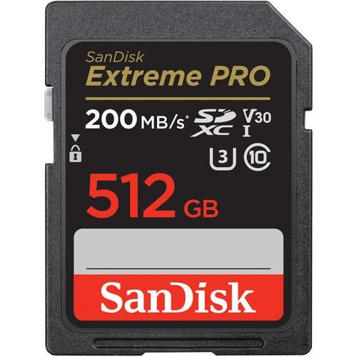 SanDisk 512GB Extreme PRO UHS-I SDXC 200MB/s V30 Hafıza Kartı SDSDXXD-512G-GN4IN