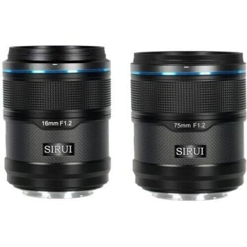 Sirui Sniper 16mm & 75mm F1.2 Lens Kiti (E Mount, Siyah)