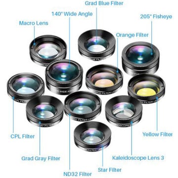 APEXEL 11'i 1 Arada Cep Telefonu İphone & Android İçin Akıllı Telefon Lens Kiti