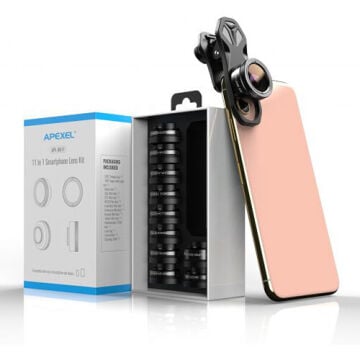 APEXEL 11'i 1 Arada Cep Telefonu İphone & Android İçin Akıllı Telefon Lens Kiti