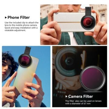 Apexel 67mm Akıllı Filtre Telefon Lensi