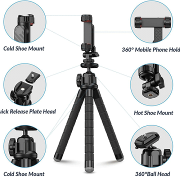 Apexel 360 Derece Dönebilen Ahtapot Tripod
