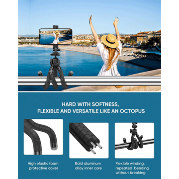 Apexel 360 Derece Dönebilen Ahtapot Tripod