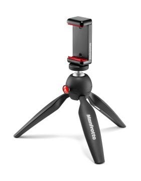 Manfrotto Mini Tripod + Universal Smartphone Clamp Black ( MTPIXI TRİPOD + MCLAMP )