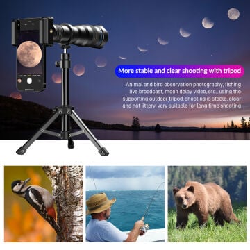 Apexel 36X Telefoto Akıllı Telefon Lens Kiti