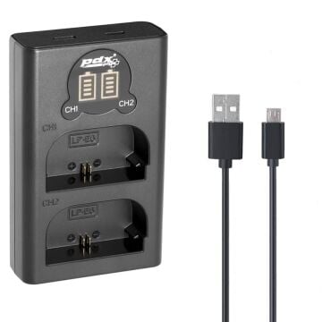 PDX Canon LP-E6 USB İkili Şarj Cihazı
