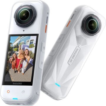 Insta360 X5 Beyaz Aksiyon Kamerası - Motosiklet Kiti