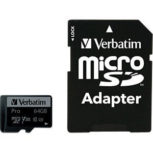 Verbatim 64GB 90MB/S Micro SD Pro Class 10 UHS (Mıc Adaptor)