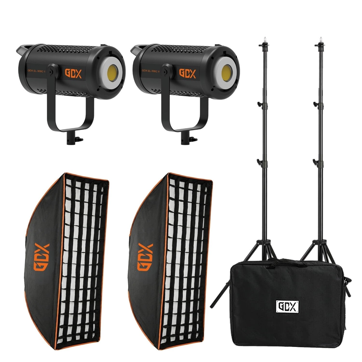 GDX EL-300C II Video ve Fotoğraf Sürekli Işık İkili Set