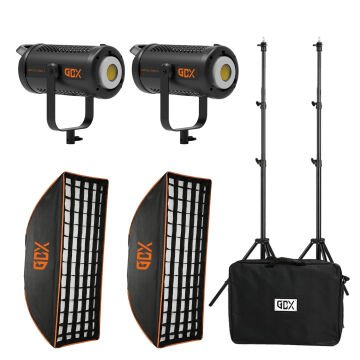 GDX EL-300C II Video ve Fotoğraf Sürekli Işık İkili Set