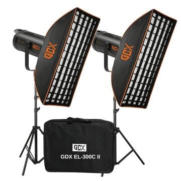 GDX EL-300C II Video ve Fotoğraf Sürekli Işık İkili Set
