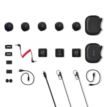RODE Wireless PRO 2 Kişilik Kablosuz Mikrofon Sistemi ( RODE Interview GO Hediye)