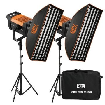 GDX EXC-600C II Video ve Fotoğraf İkili Sürekli Işık Set