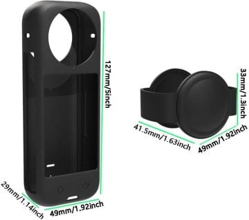 Böwee Insta360 X5 için Lensli Silikon Koruyucu Kılıf