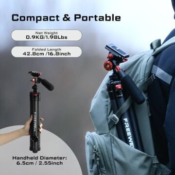 Freewell FW-T1 Carbon Fiber Real Travel Monopod Özellikli Tripod