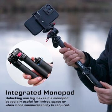 Freewell FW-T1 Carbon Fiber Real Travel Monopod Özellikli Tripod