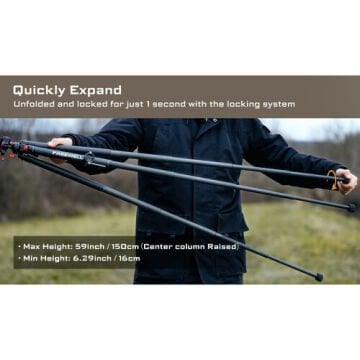 Freewell FW-T1 Carbon Fiber Real Travel Monopod Özellikli Tripod