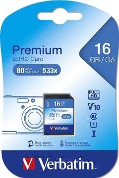 Verbatim 16GB 80MB/S SD Card SDHC Class 10