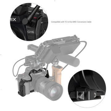 SmallRig 3440  Panasonic LUMIX GH6 için Black Mamba Serisi Kamera Kafesi