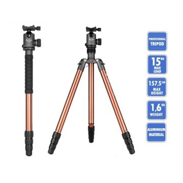 Fotopro X-go Chameleon Tripod (Monopod Özellikli - Gray)