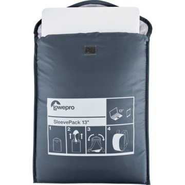 Lowepro SleevePack 13 Packable Laptop Sleeve (Red/Gray)