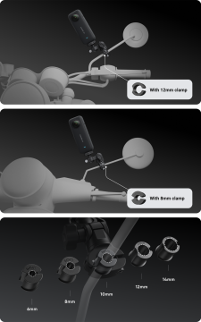 Insta360 Rear View Mirror Mount | Geniş Açılı Dikiz Aynası Kamera Montaj Aparatı