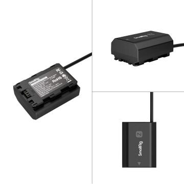 SmallRig 4268B Sony NP-FZ100 için Güç Adaptörlü Sahte Batarya